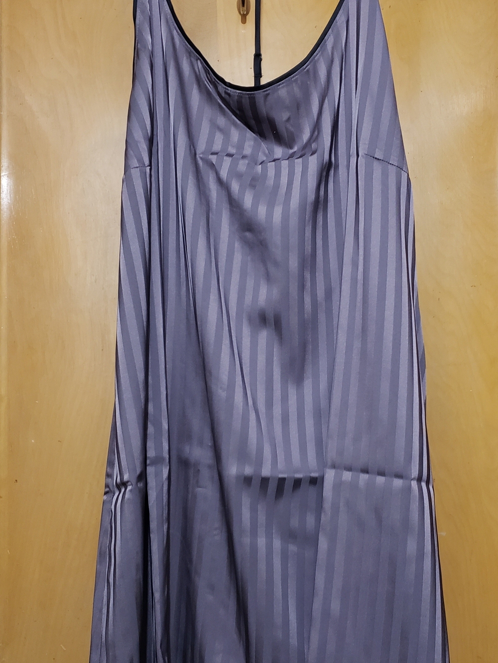Auden Purple Satin Striped Sleep Dress